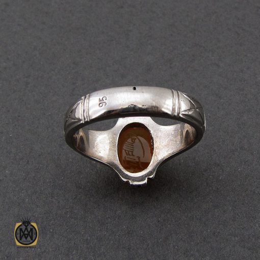 انگشتر عقیق یمن شرف الشمس مردانه دست ساز - کد 8976 - تصویر 3