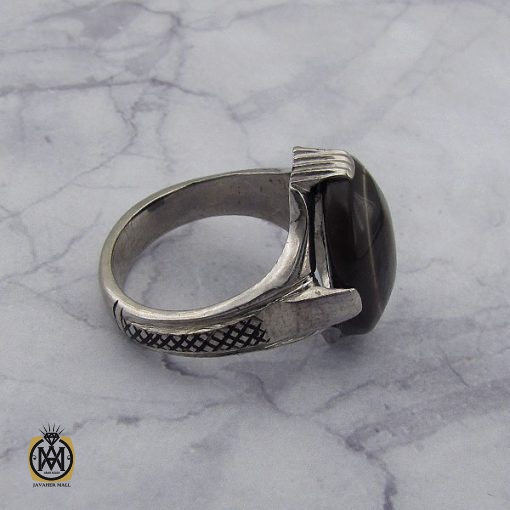 انگشتر عقیق باباقوری یمن مردانه دست ساز – کد 8820 - تصویر 3