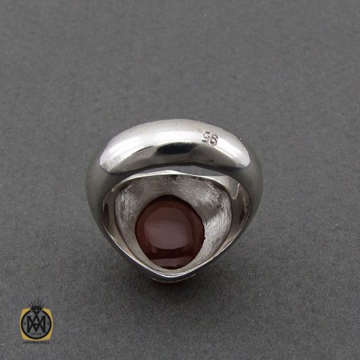 انگشتر عقیق یمن مردانه دست ساز - کد 8984 - تصویر 3