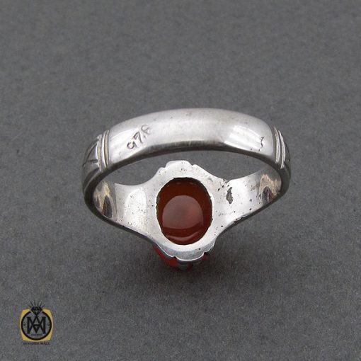 3 انگشتر عقیق یمن خوش رنگ مردانه دست ساز - کد 8985 - تصویر 3