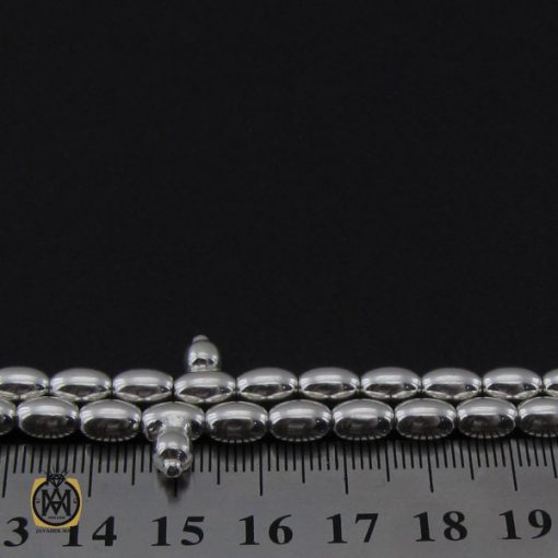 تسبیح نقره 101 دانه هلی ساده - کد 4133 - تصویر 3