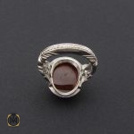 انگشتر عقیق یمن مردانه رکاب دست ساز - کد 8988 - تصویر 3