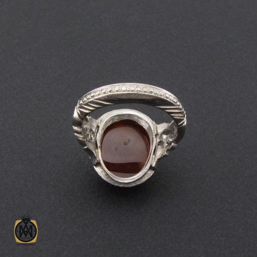 انگشتر عقیق یمن مردانه رکاب دست ساز - کد 8988 - تصویر 3