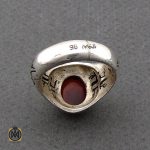 انگشتر عقیق یمن مردانه رکاب دست ساز طرح علی - کد 8990 - تصویر 3