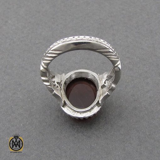 انگشتر عقیق یمن مردانه رکاب دست ساز - کد 8999 - تصویر 3