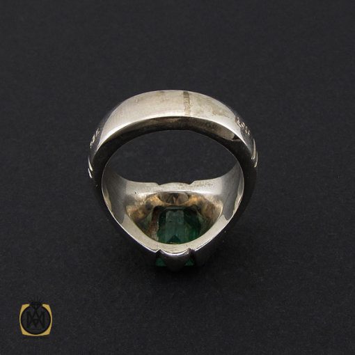 انگشتر زمرد زامبیا مردانه مرغوب و خوش رنگ - کد 10030 - تصویر 3
