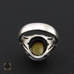 انگشتر عقیق زرد با حکاکی شرف الشمس مردانه – کد 8826 - تصویر 3