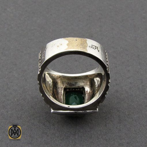 انگشتر زمرد زامبیا مرغوب مردانه - کد 10033 - تصویر 3