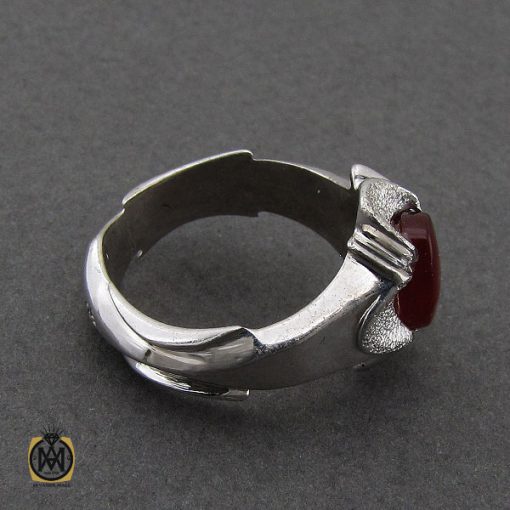 انگشتر عقیق یمن مردانه هنر دست استاد قاسمی - کد 10055 - تصویر 3