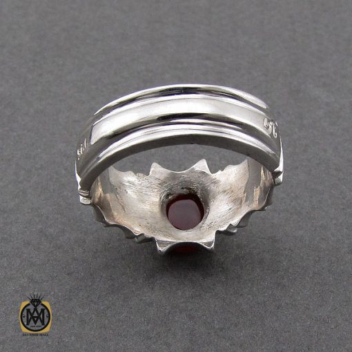 انگشتر عقیق یمن مردانه هنر دست استاد قاسمی - کد 10065 - تصویر 3