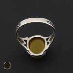 3 انگشتر عقیق زرد با حکاکی شرف الشمس مردانه – کد 8835 - تصویر 3