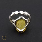 3 انگشتر عقیق زرد با حکاکی شرف الشمس مردانه – کد 8844 - تصویر 3