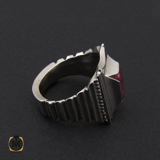 3 انگشتر یاقوت سرخ فاخر مردانه هنر دست استاد شرفیان – کد 8803 - تصویر 3