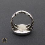 3 انگشتر عقیق یمن کبود با حکاکی ان الله بالغ امره طرح صفوی مردانه - کد 8849 - تصویر 3