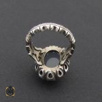 3 انگشتر عقیق یمن کبود الماس تراش مردانه - کد 8852 - تصویر 3