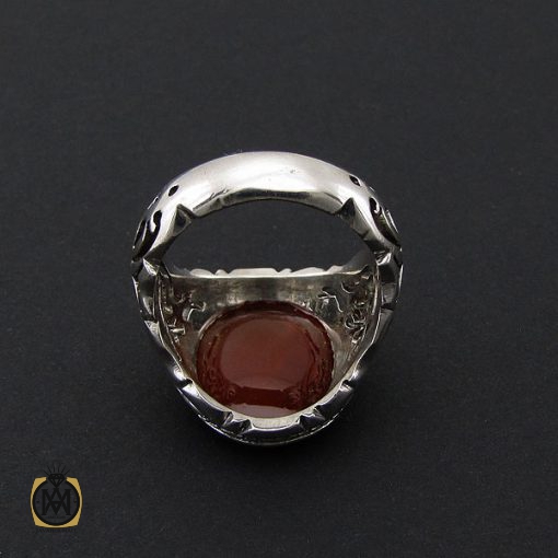 3 انگشتر عقیق یمن با حکاکی یا من اظهر الجمیل مردانه دست ساز - کد 8861 - تصویر 3