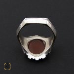 3 انگشتر عقیق یمن با حکاکی الله و پنج تن مردانه هنر دست استاد شرفیان - کد 8862 - تصویر 3