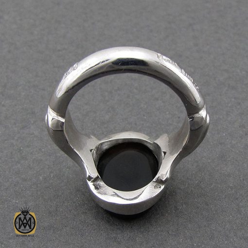 انگشتر جزع یمن با حکاکی یا زهرا دست ساز - کد 8867 - تصویر 3