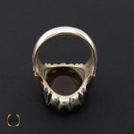 انگشتر عقیق با حکاکی ذکر صلوات مردانه هنر دست استاد شرفیان - کد 8869 - تصویر 3