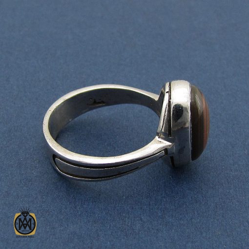 3 انگشتر عقیق باباقوری یمن مردانه - کد 8874 - تصویر 3