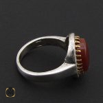 انگشتر عقیق یمن خوش رنگ مردانه - کد 8876 - تصویر 3