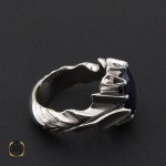 3 انگشتر یاقوت کبود آفریقایی مردانه هنر دست استاد باقرزاده – کد 8807 - تصویر 3