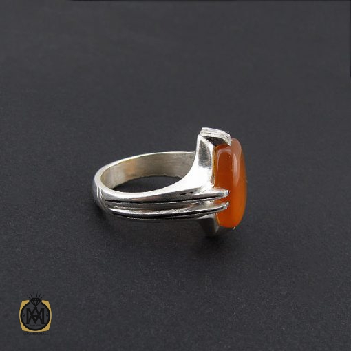 3 انگشتر عقیق یمن با حکاکی شرف الشمس مردانه - کد 8895 - تصویر 3