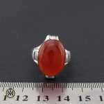 4 انگشتر عقیق یمن مردانه خوش رنگ و مرغوب - کد 8900 - تصویر 4