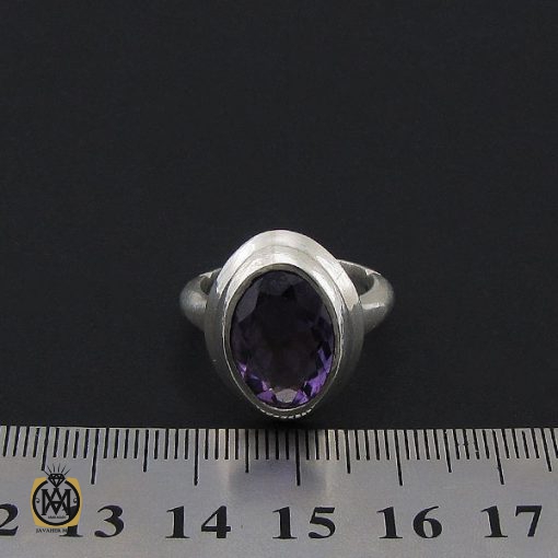 انگشتر آمتیست مردانه خوش رنگ  – کد 8809 - تصویر 4