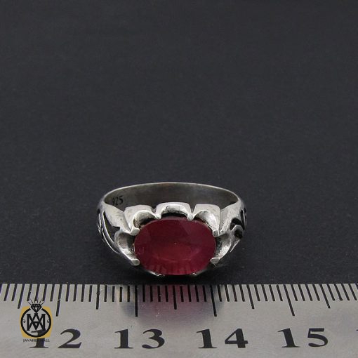 انگشتر یاقوت سرخ خوش رنگ مردانه - کد 8906 - تصویر 4