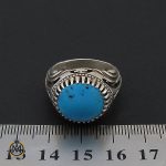 انگشتر فیروزه نیشابوری خوش طبع و فاخر مردانه – کد 8811 - تصویر 4