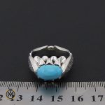 4 انگشتر فیروزه نیشابوری خوش طبع مردانه – کد 8812 - تصویر 4