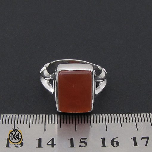 انگشتر عقیق یمن با حکاکی شرف الشمس دست ساز مردانه - کد 8927 - تصویر 4