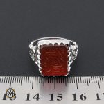 انگشتر عقیق یمن با حکاکی یا سیدالسادات دست ساز مردانه - کد 8931 - تصویر 4