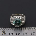 4 انگشتر موزانایت سبز مردانه درشت و فاخر – کد 8813 - تصویر 4