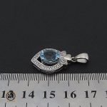 4 مدال  توپازآبی مرغوب طرح نورا زنانه - کد 3173 - تصویر 4