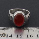 انگشتر عقیق یمن خوش رنگ مردانه دست ساز - کد 8933 - تصویر 4