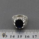 انگشتر یاقوت کبود مردانه دست ساز - کد 8944 - تصویر 4