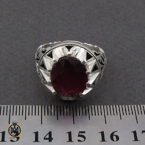 4 انگشتر یاقوت سرخ آفریقایی مردانه مرغوب دست ساز - کد 8953 - تصویر 4