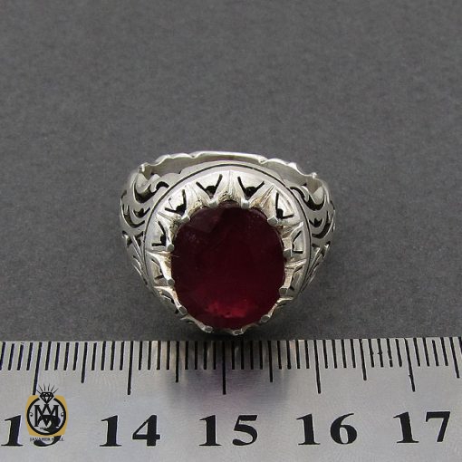 انگشتر یاقوت سرخ مردانه مرغوب دست ساز - کد 8954 - تصویر 4