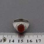 4 انگشتر عقیق یمن مردانه دست ساز - کد 8974 - تصویر 4