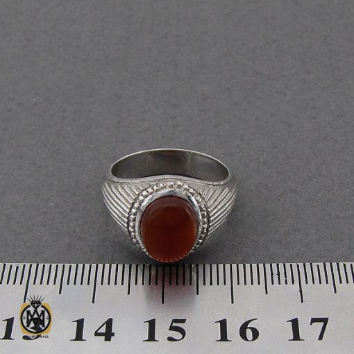 4 انگشتر عقیق یمن مردانه دست ساز - کد 8974 - تصویر 4