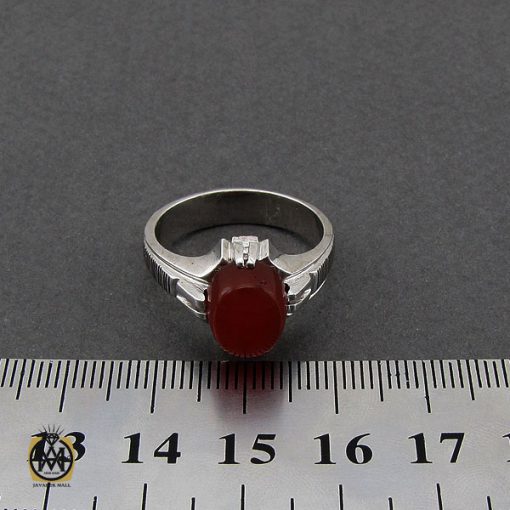 انگشتر عقیق یمن خوش رنگ مردانه دست ساز - کد 8978 - تصویر 4