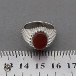 انگشتر عقیق یمن خوش رنگ مردانه دست ساز - کد 8979 - تصویر 4