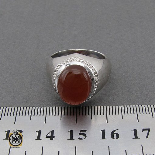 انگشتر عقیق یمن مردانه دست ساز - کد 8984 - تصویر 4