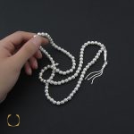 4 تسبیح نقره 101 دانه گرد شیار دار و ساده - کد 4130 - تصویر 4