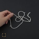 4 تسبیح نقره 101 دانه هلی ساده - کد 4131 - تصویر 4