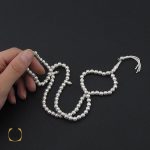 تسبیح نقره 101 دانه گرد شیار دار - کد 4134 - تصویر 4