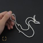 4 تسبیح نقره 101 دانه گرد ساده - کد 4135 - تصویر 4