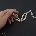 4 تسبیح نقره 33 دانه گرد جذاب - کد 4146 - تصویر 4